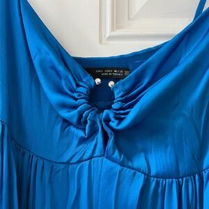 Blue Silk Dress